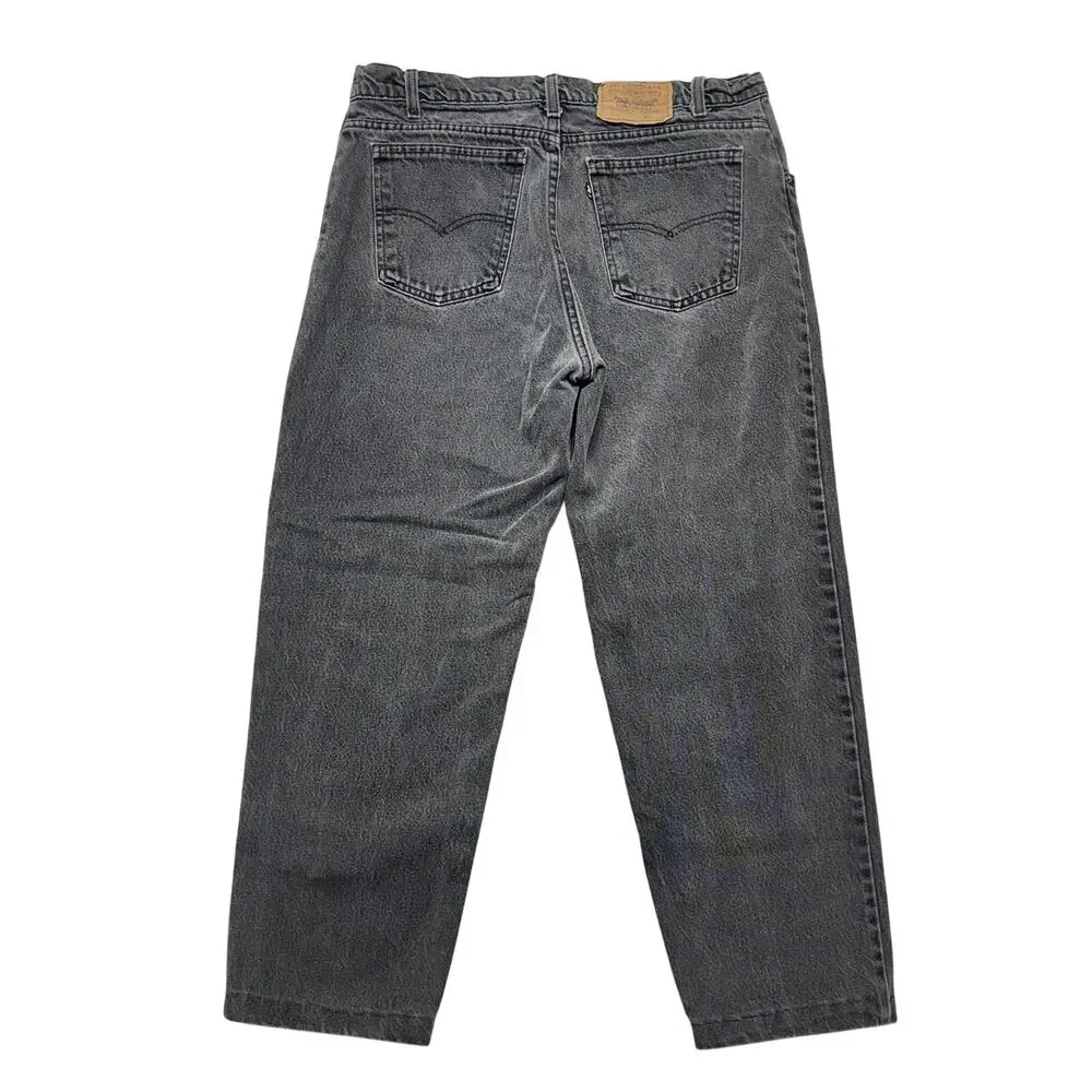 Vintage Levi's 550 Jeans 34x26 Relaxed Tapered Black Tab 1991 Fade USA Made